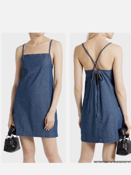 rag & bone Dresses & Skirts - Rag & Bone Denim Tie Dress Rinse Blue Chambray L